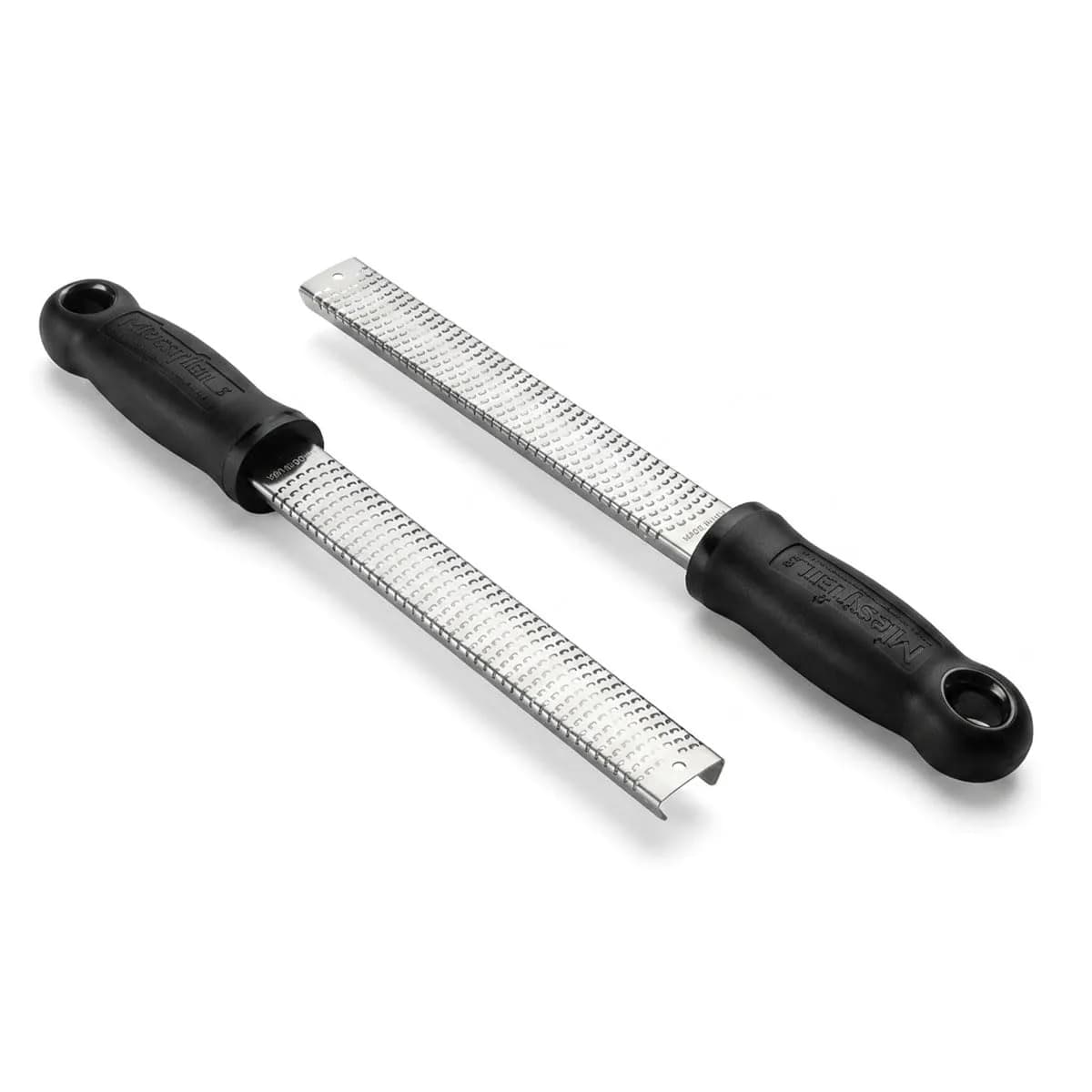 Microplane Classic Twin Pack Zester Grater 25.4 cm (10") | Surgical-Grade Stainless Steel Blade — Black