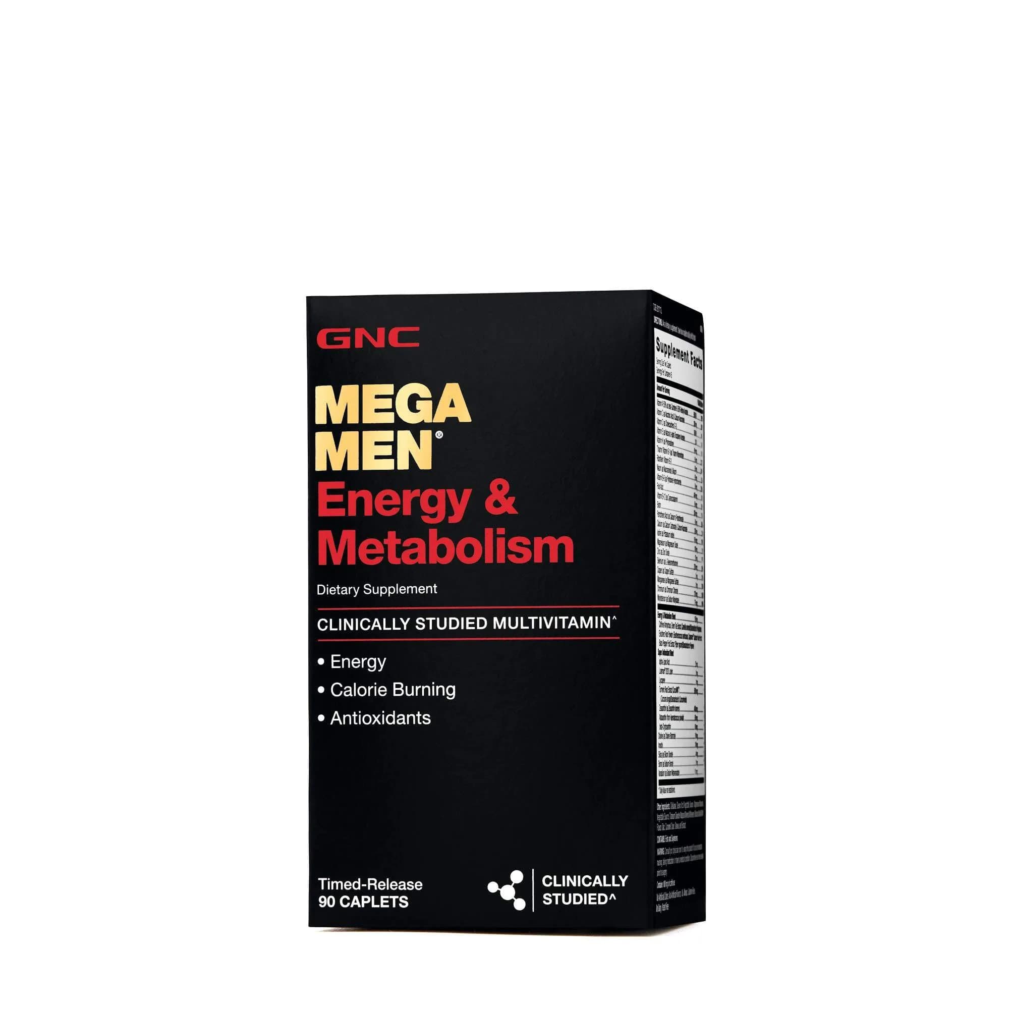 GNC Mega Men Energy & Metabolism Multivitamin 90 Count | Clinically Studied for Men's Health - main product image