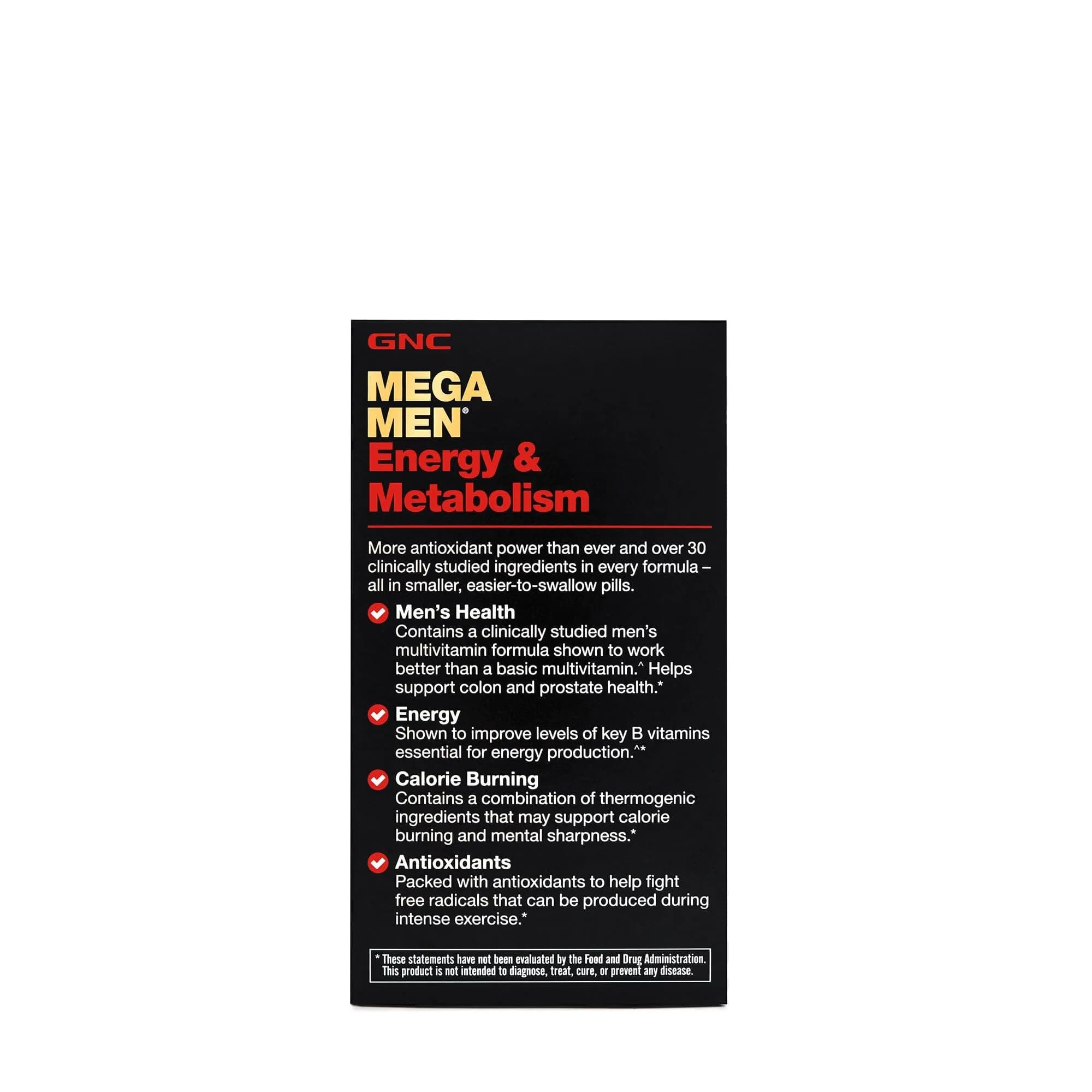 GNC Mega Men Energy & Metabolism Multivitamin 90 Count | Clinically Studied for Men's Health - view 2