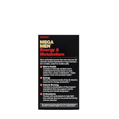 GNC Mega Men Energy & Metabolism Multivitamin 90 Count | Clinically Studied for Men's Health thumbnail 2