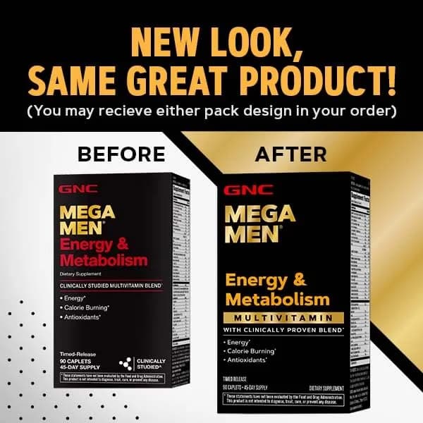 GNC Mega Men Energy & Metabolism Multivitamin 90 Count | Clinically Studied for Men's Health - view 4