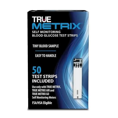TRUE METRIX Blood Glucose Test Strips 50 Count | Fast & Reliable for Diabetes Monitoring thumbnail 1