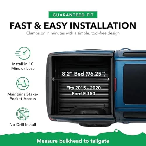 Gator ETX Soft Roll Up Truck Bed Tonneau Cover | Fits 2015-2020 Ford F-150 8' 2" Bed (97.6") | Weather-Resistant Vinyl thumbnail 6