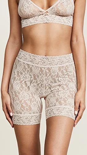 hanky panky Women's Signature Lace Bike Shorts, Chai, M | Fitted, Low Rise, 100% Cotton Lining thumbnail 2