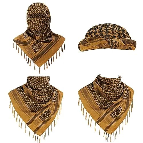 Explore Land Cotton Shemagh Keffiyeh Tactical Desert Scarf for Men Women | Breathable 100% Cotton, Sun & Dust Protection thumbnail 2