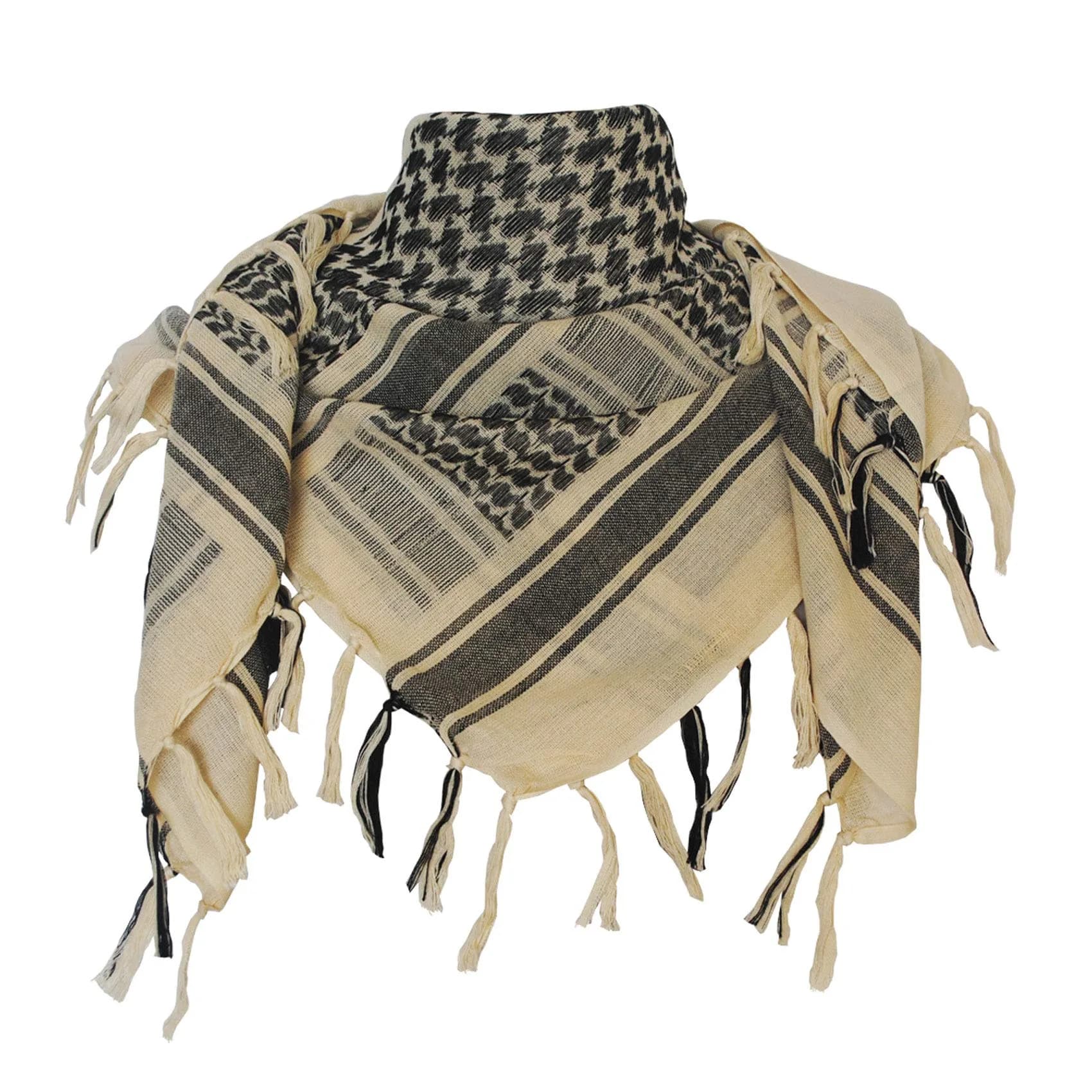 Explore Land Cotton Shemagh Keffiyeh Tactical Desert Scarf for Men Women | Breathable Cotton, Multi-Style, 41x43 Inches