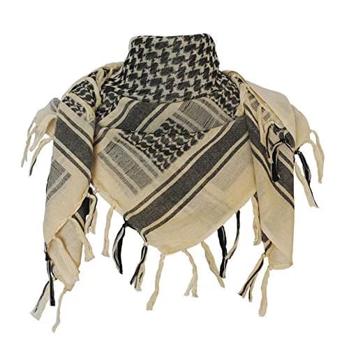 Explore Land Cotton Shemagh Keffiyeh Tactical Desert Scarf for Men Women | Breathable Cotton, Multi-Style, 41x43 Inches thumbnail 1
