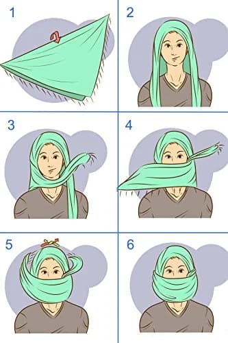 Explore Land Cotton Shemagh Keffiyeh Tactical Desert Scarf for Men Women | Breathable Cotton, Multi-Style, 41x43 Inches thumbnail 5