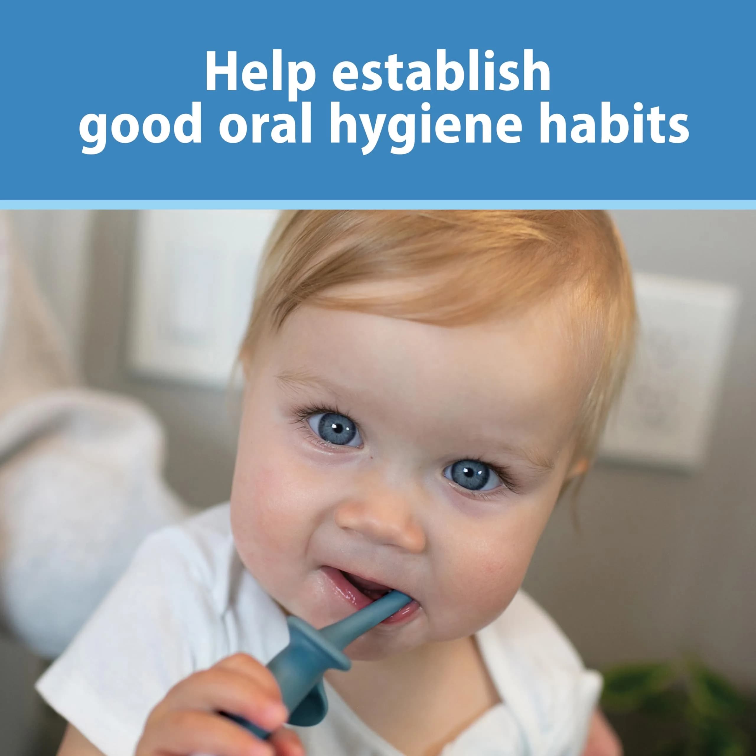 Dr. Brown's Infant Toothbrush - Blue Elephant Design | USA Imported Baby Oral Care - view 6