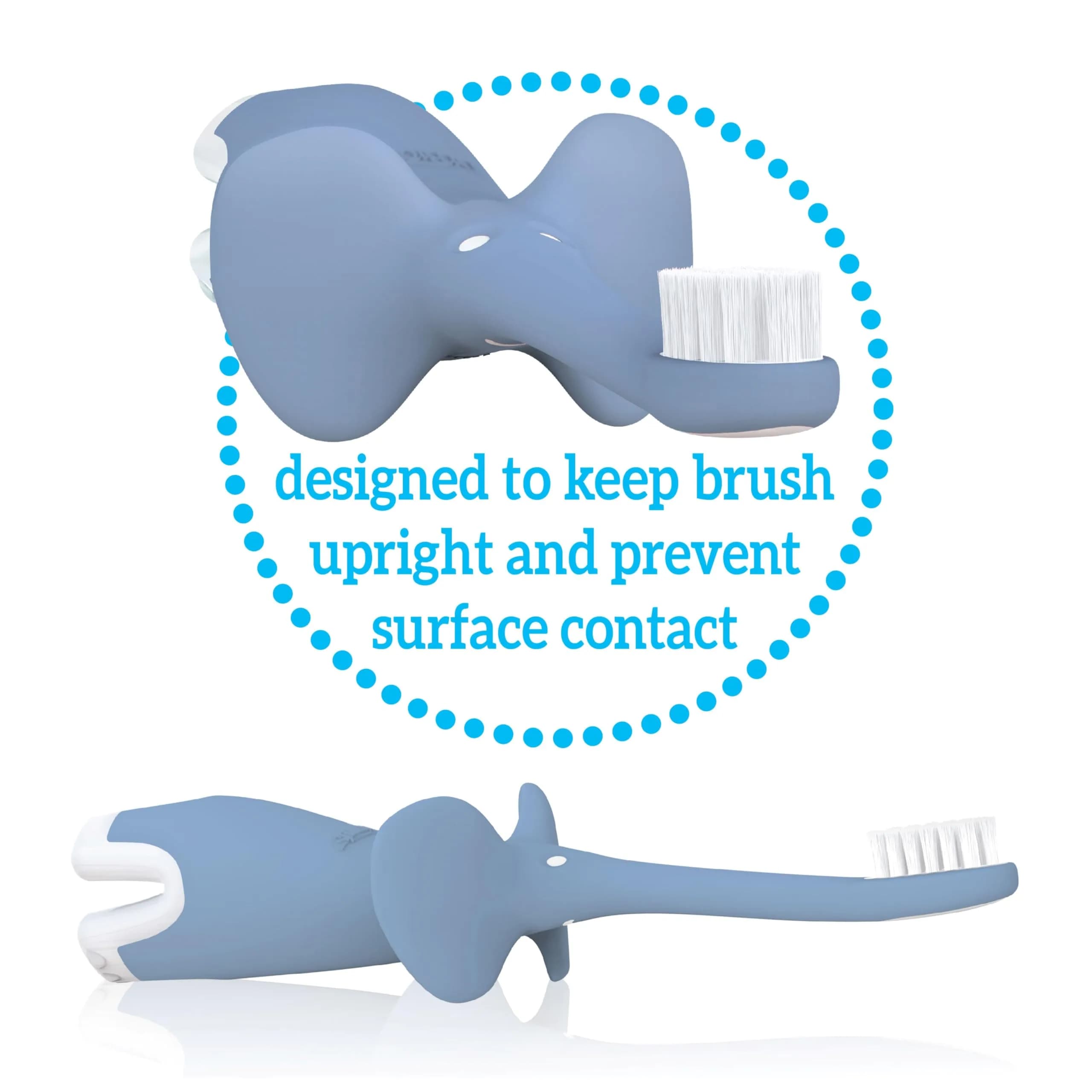 Dr. Brown's Infant Toothbrush - Blue Elephant Design | USA Imported Baby Oral Care - view 8