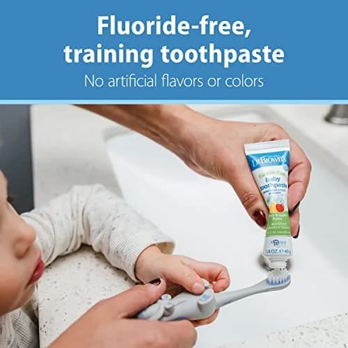 Dr. Brown's Fluoride-Free Baby Toothpaste Apple Pear 40g | Gentle, Safe & Tasty for 0-3Y thumbnail 3