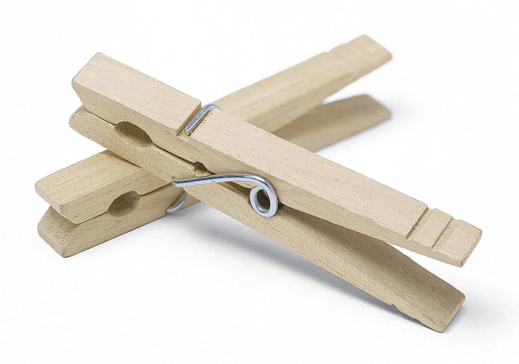 Whitmor Soft Touch Clothespins Set of 20 | Rust-Resistant, Gentle on Fabrics, 1.38" x 0.88" x 2.44" — Natural