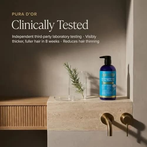PURA D'OR Hair Thinning Therapy Biotin Shampoo Original Scent 473ml (16 Fl Oz) | Clinically Tested for Thicker Hair thumbnail 5