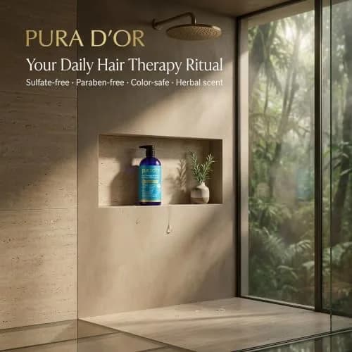 PURA D'OR Hair Thinning Therapy Biotin Shampoo Original Scent 473ml (16 Fl Oz) | Clinically Tested for Thicker Hair thumbnail 6