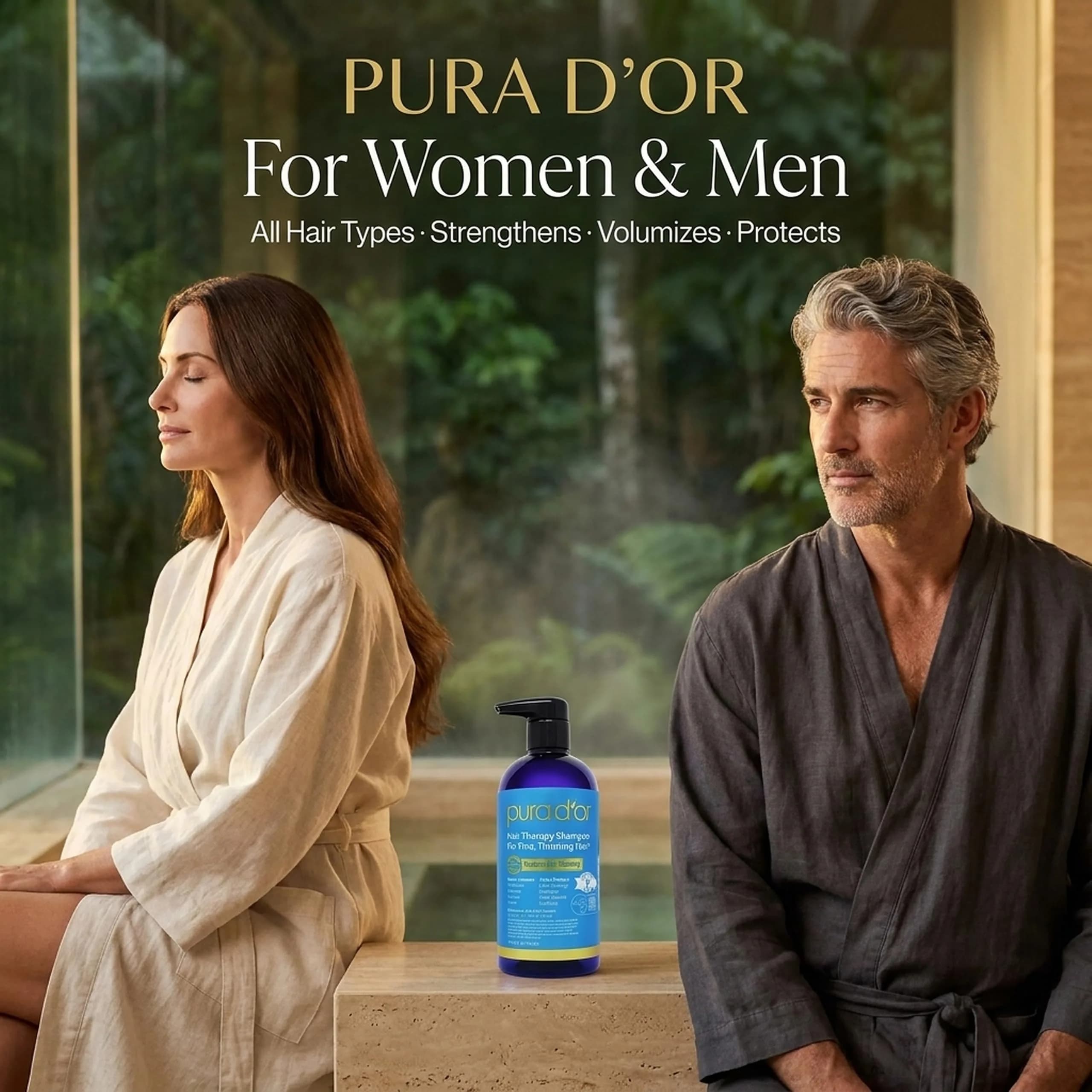 PURA D'OR Hair Thinning Therapy Biotin Shampoo Original Scent 473ml (16 Fl Oz) | Clinically Tested for Thicker Hair - view 7