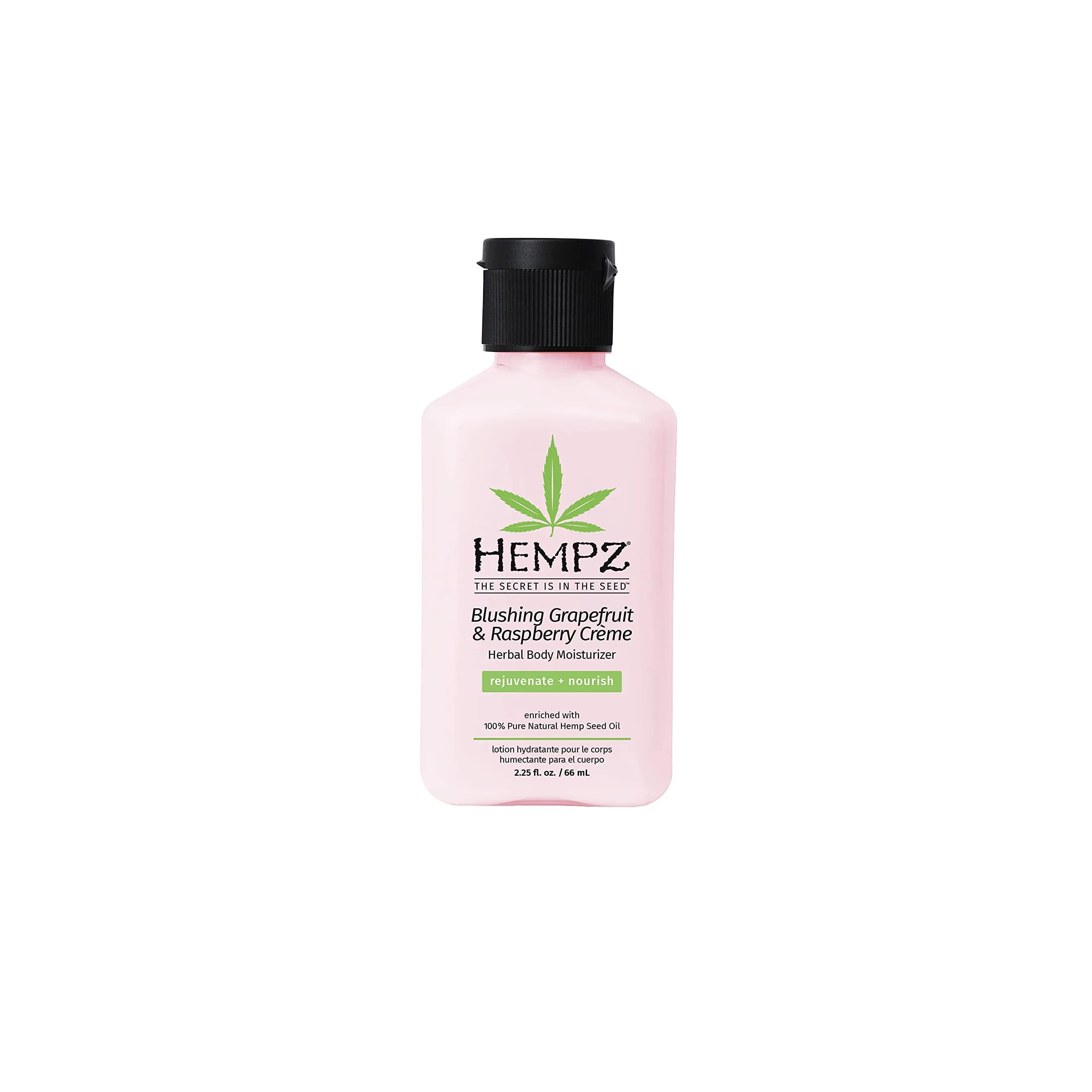Hempz Creme Herbal Body Moisturizer Lotion, Blushing Grapefruit & Raspberry | Hydrates & Nourishes with Hemp Seed Oil (70-120 chars)
