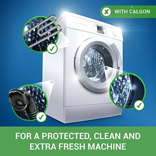 Calgon Tablets 3-In-1 Water Softener, 45 Tablets | Protects Washing Machine & Clothes thumbnail 5