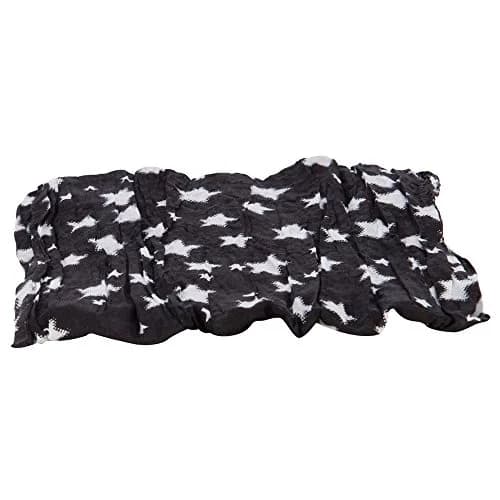 Hatiya Cotton Scarf with Stars - Black | Stylish, Soft, Summer Accessory thumbnail 4