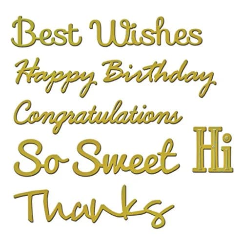 Spellbinders S4-563 Shapeabilities Phrase Set Large Etched Wafer Thin Dies | Cut, Emboss & Stencil 9-Piece Set thumbnail 2