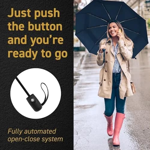 EEZ-Y Windproof Travel Umbrella Auto Open Close 42" | Compact & Wind Resistant thumbnail 7