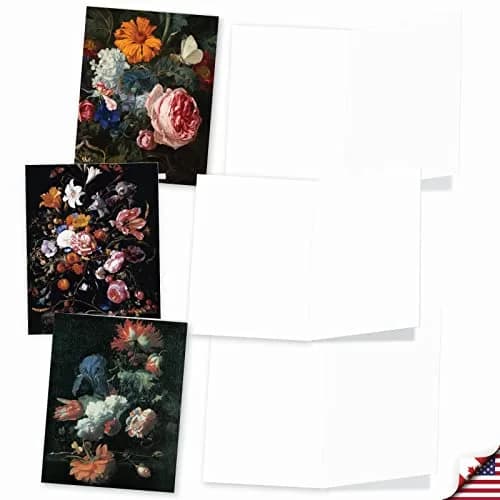 The Best Card Company 10 Mini Blank Floral Notecards | Assorted All Occasions, 4" x 5" thumbnail 3