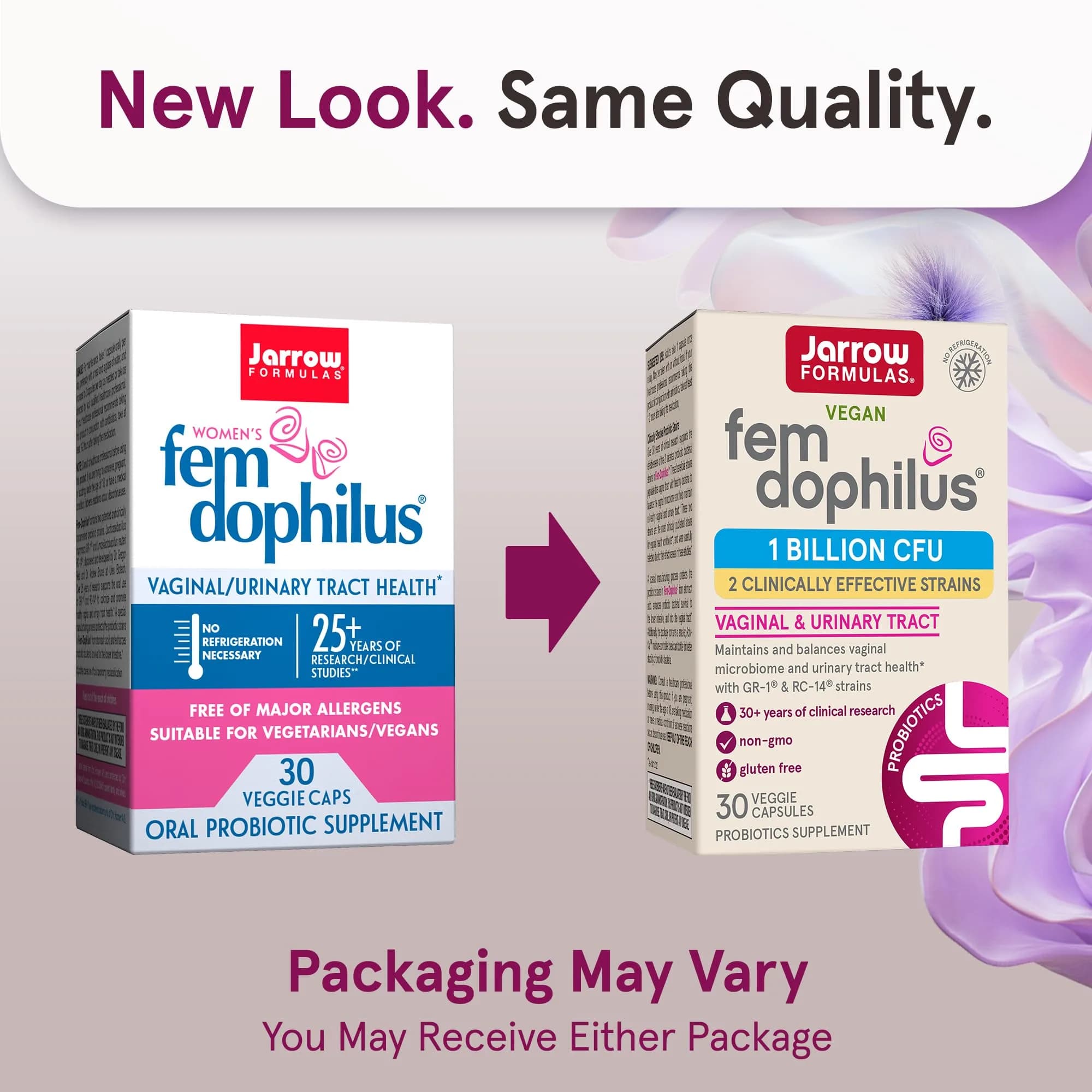 Jarrow Formulas Fem-Dophilus Probiotics Vaginal & Urinary Tract Support 30 Capsules | 1 Billion CFU Clinically Studied Strains - view 2