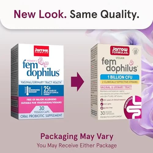 Jarrow Formulas Fem-Dophilus Probiotics Vaginal & Urinary Tract Support 30 Capsules | 1 Billion CFU Clinically Studied Strains thumbnail 2