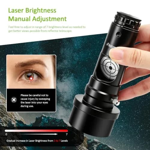 Astromania Laser Collimator for Telescope 1.25/2" | Precise Newtonian Alignment Tool thumbnail 2