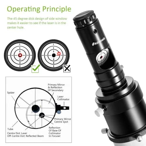 Astromania Laser Collimator for Telescope 1.25/2" | Precise Newtonian Alignment Tool thumbnail 3