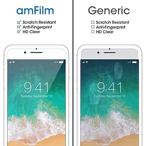 amFilm Essential Screen Protector for iPhone SE 3/2 iPhone 8/7/ 6S/6 4.7" | HD Clear, 9H Scratch Resistance thumbnail 4