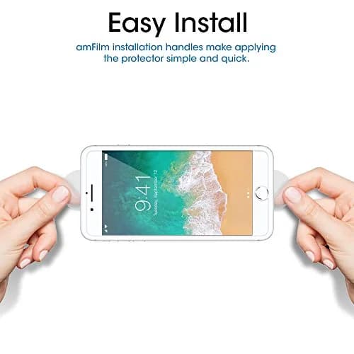 amFilm Essential Screen Protector for iPhone SE 3/2 iPhone 8/7/ 6S/6 4.7" | HD Clear, 9H Scratch Resistance thumbnail 3