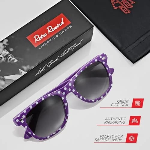 Retro Rewind Trendy Polka Dot Sunglasses for Women UV400 Protection | Vintage Style, Gradient Smoke Lenses thumbnail 4