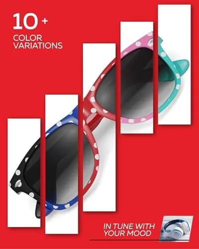 Retro Rewind Trendy Polka Dot Sunglasses for Women UV400 Protection | Vintage Style, Gradient Smoke Lenses thumbnail 6