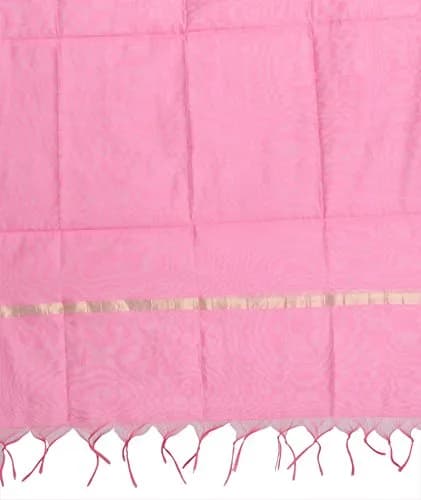 DUPATTA BAZAAR Baby Pink Silk Dupatta | Elegant Traditional Accessory for Women thumbnail 3