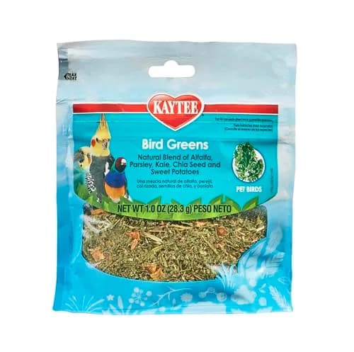 Kaytee Bird Greens Treat 1 oz (28.35 g) | Natural Foraging Blend for All Pet Birds thumbnail 1