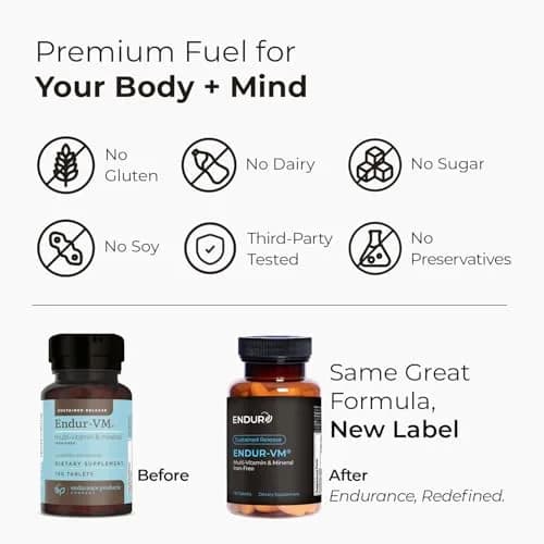 Endurance Products ENDUR-VM® Sustained Release Multivitamin Without Iron, 150 Tablets | Supports Heart & Overall Wellness thumbnail 3