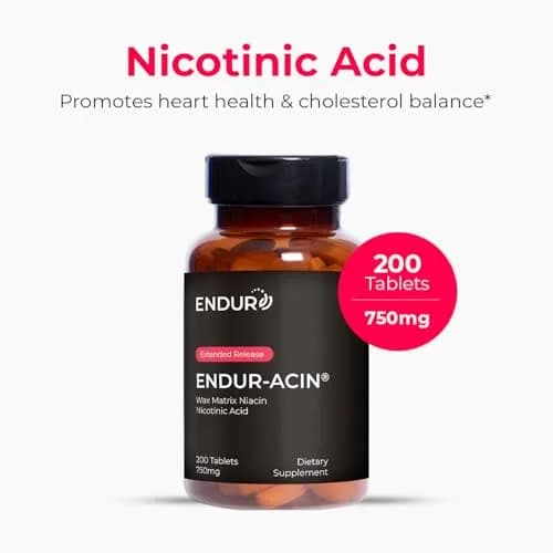 Endurance Products ENDUR-ACIN® Extended Release Niacin 750mg | Heart & Cholesterol Support (112-120 chars) thumbnail 2