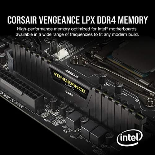 Corsair Vengeance LPX DDR4 RAM 16GB (2x8GB) 3200MHz CL16 Black | High Performance Overclocking Memory thumbnail 2