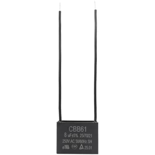Podoy CBB61 Ceiling Fan Capacitor 8uF 250VAC 2-Wire | UL Listed for Safety thumbnail 1