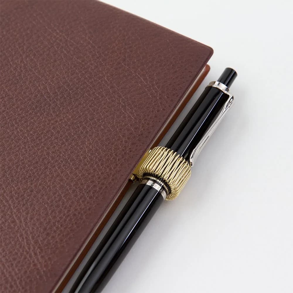 Midori Clip Porta Pen Holder Gold 7 cm (2.76 inches) | Japanese Craftsmanship for Your Notebook - view 3