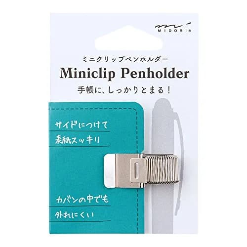 Midori Silver Clip Porta Pen Holder | 7 cm (2.76 inches) Diameter thumbnail 1