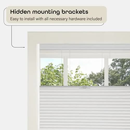 ACHIM Cordless Cellular Pleated Shades 35 in x 64 in | Light Filtering, White thumbnail 3