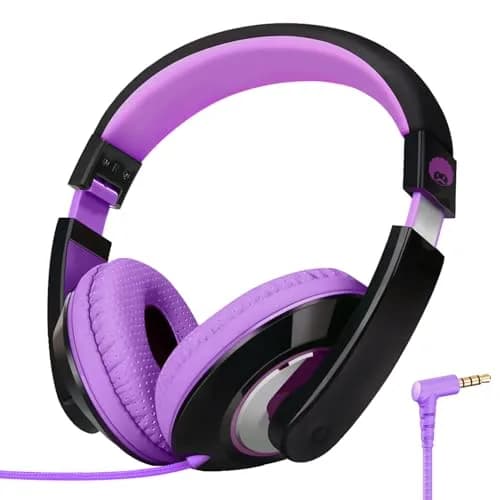 rockpapa Comfort Foldable Kids Headphones Wired for School with 3.5mm Cord | Rich Sound, Lightweight & Tangle-Free thumbnail 1