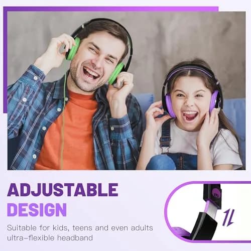 rockpapa Comfort Foldable Kids Headphones Wired for School with 3.5mm Cord | Rich Sound, Lightweight & Tangle-Free thumbnail 6