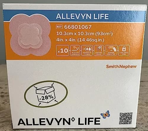 Smith & Nephew ALLEVYN Life Wound Dressing 4" x 4" | Pressure Distribution & Minimal Pain (110 characters) thumbnail 1