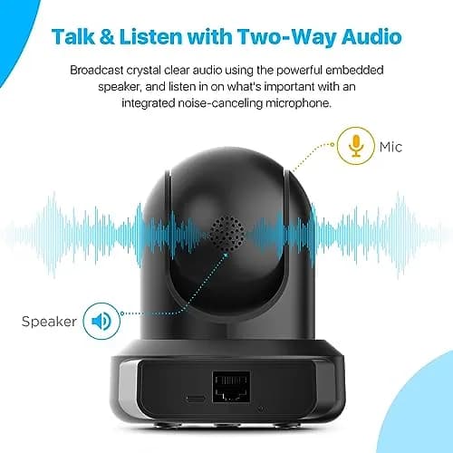 Amcrest ProHD 1080p WiFi Dome Security Camera 2MP | Indoor Pan/Tilt with Night Vision & Two-Way Talk thumbnail 5