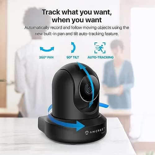 Amcrest ProHD 1080p WiFi Dome Security Camera 2MP | Indoor Pan/Tilt with Night Vision & Two-Way Talk thumbnail 3