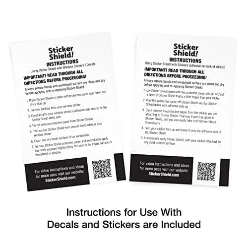 STICKER SHIELD Windshield Sticker Applicator 4x6 inch Sheets | Reusable, Invisible Film for Easy Application & Removal thumbnail 2