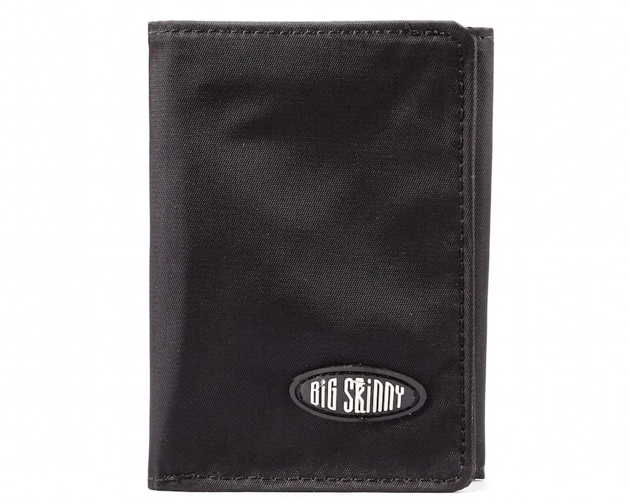Big Skinny RFID Blocking Tri-Fold Slim Wallet Holds Up to 25 Cards Black | Compact & Durable — Black