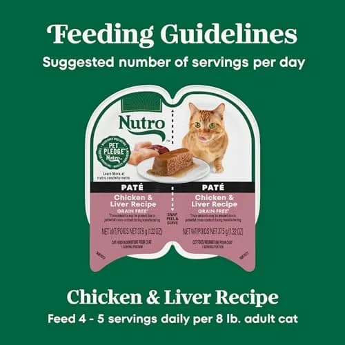 Nutro Perfect Portions Pate Wet Cat Food, Chicken & Liver, 2.6 oz, 24 ct | Grain-Free, Hydrating, Complete Nutrition thumbnail 6
